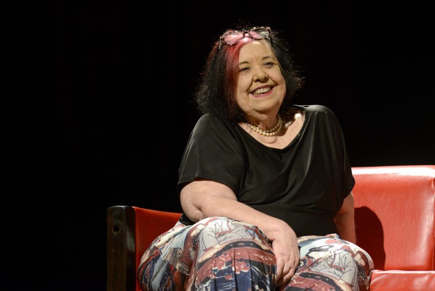Rosa Magalhães no Teatro Odylo Costa, filho, na Uerj | Foto: George Magaraia