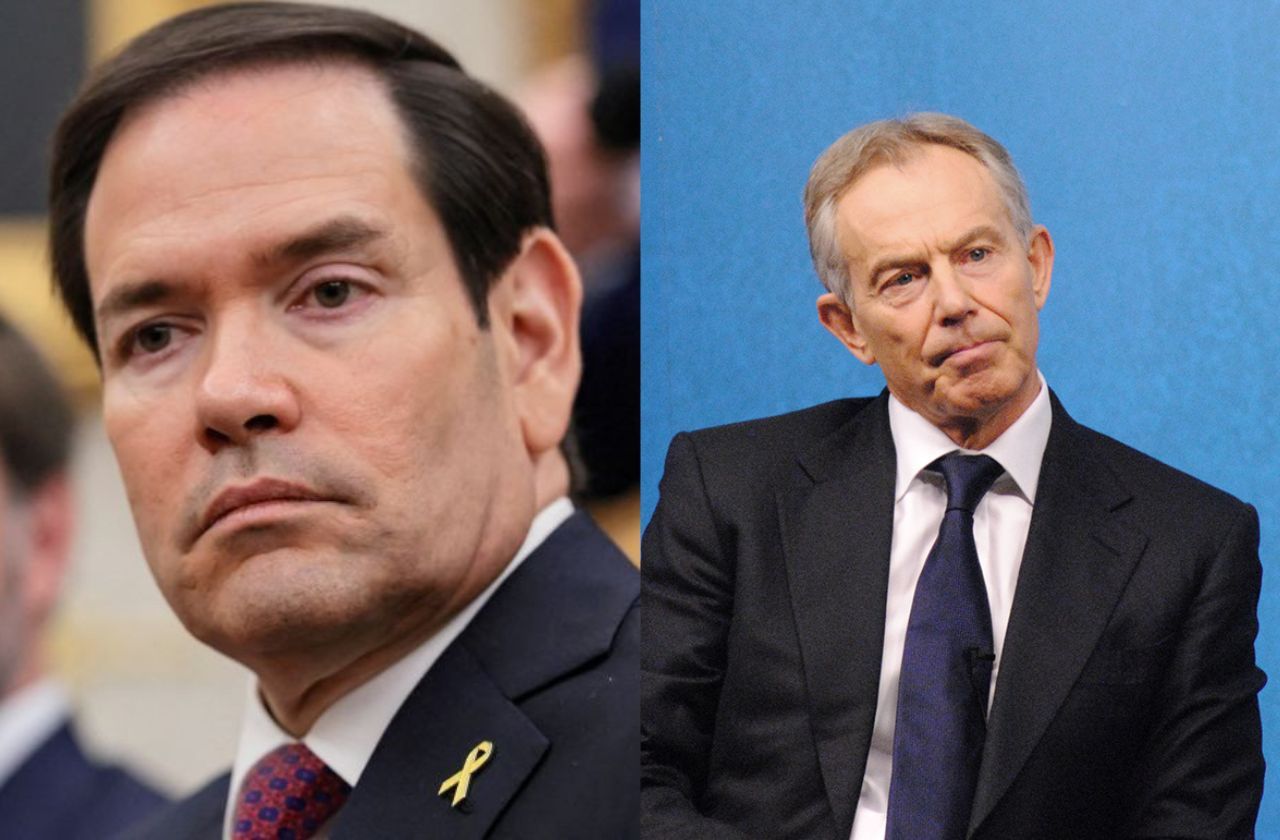 Conselho será composto por Marco Rubio, secretário de Estado dos EUA, e Tony Blair, ex-primeiro-ministro do Reino Unido | Wikimedia Commons