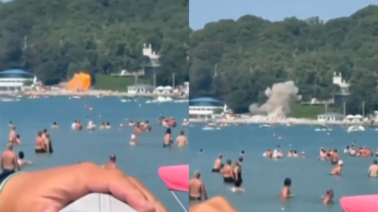 Imagem da notícia: VÍDEO: ataque de drone deixa 7 mortos em praia da Rússia