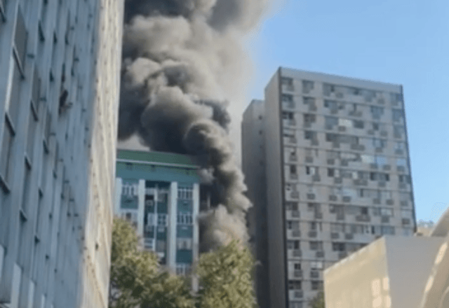 O incêndio já foi controlado pelo Corpo de Bombeiros | SBT Rio