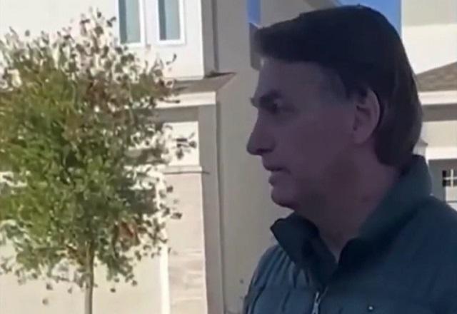 Bolsonaro fala a apoiadores nos Estados Unidos (Reprodução/SBT Brasil)