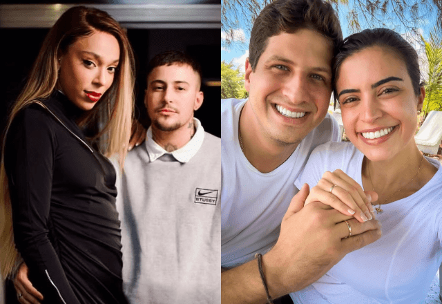 Erika Hilton e Daniel Zezza (à esquerda); Tabata Amaral e João Campos (à direita) | Reprodução
