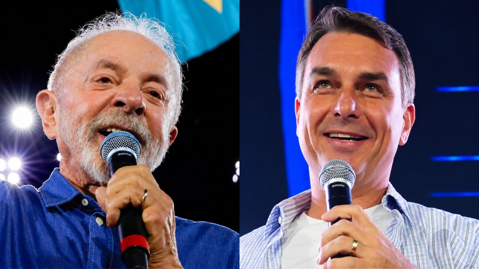 Presidente Lula (PT) e senador Flávio Bolsonaro (PL-RJ) | Divulgação/Ricardo Stuckert/PR e Divulgação/Vittor Sales