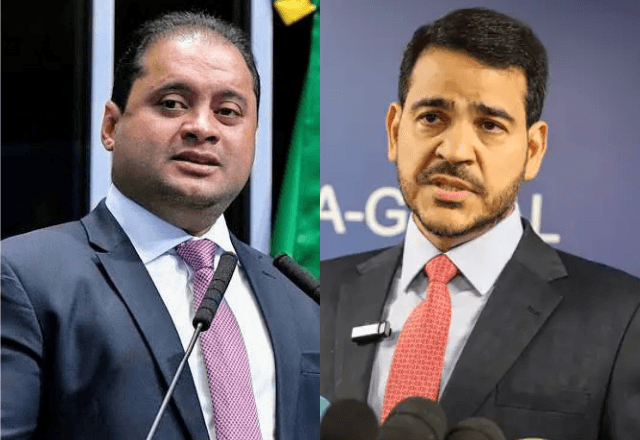O senador Weverton Rocha (à esquerda) e Jorge Messias (à direita) | Reprodução