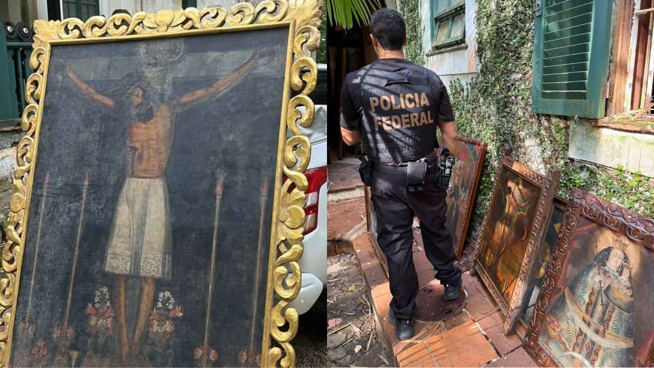 Pintura Magnífico Señor de los Temblores - Escuela Cusqueña, Siglo XVII | Reprodução