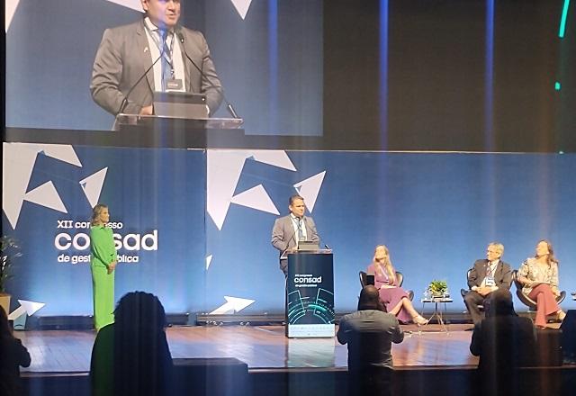 Presidente do Consad discursa na cerimônia de abertura do XII Congresso Consas de Gestão Pública (Guilherme Resck/SBT News)