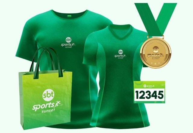 SBT Sports Sunset: kit da corrida de rua | Divulgação/SBT Sports