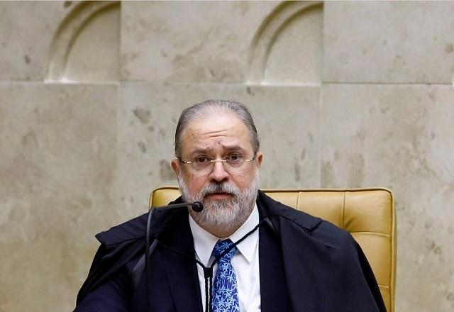 Augusto Aras fala ao microfone (Rosinei Coutinho/SCO/STF)