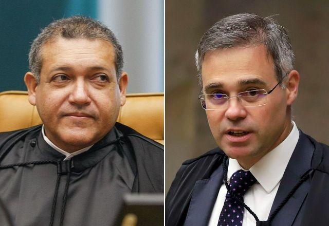 Nunes marques à esq. e André Mendonça à dir., em montagem (Fellipe Sampaio/Nelson Jr./SCO/STF)