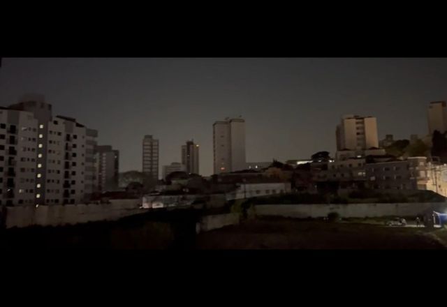 São Paulo durante apagão no sábado, 31 de agosto. Foto: Reprodução