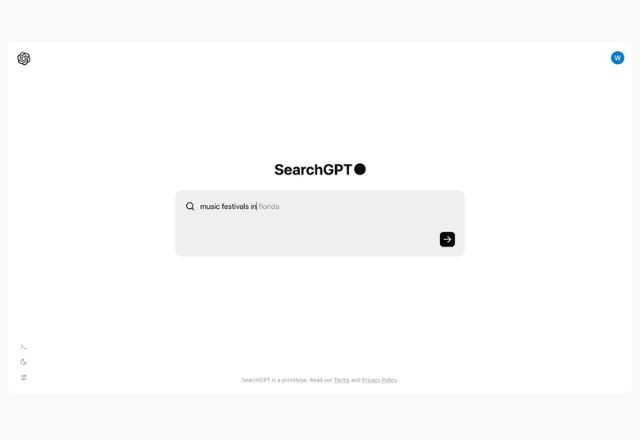 SearchGPT é a arma da OpenAI para enfrentar o tradicional buscador Google | Reprodução/OpenAI
