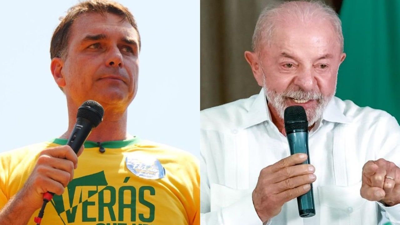 Senador Flávio Bolsonaro (PL-RJ) e presidente Lula (PT), candidato à reeleição | Divulgação/Charles Vieira e Divulgação/Ricardo Stuckert/PR