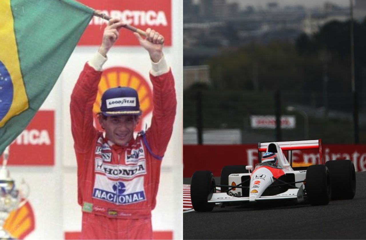 O MP4/6-1 ficou eternizado por ter levado Senna à sua primeira vitória em casa - Reprodução