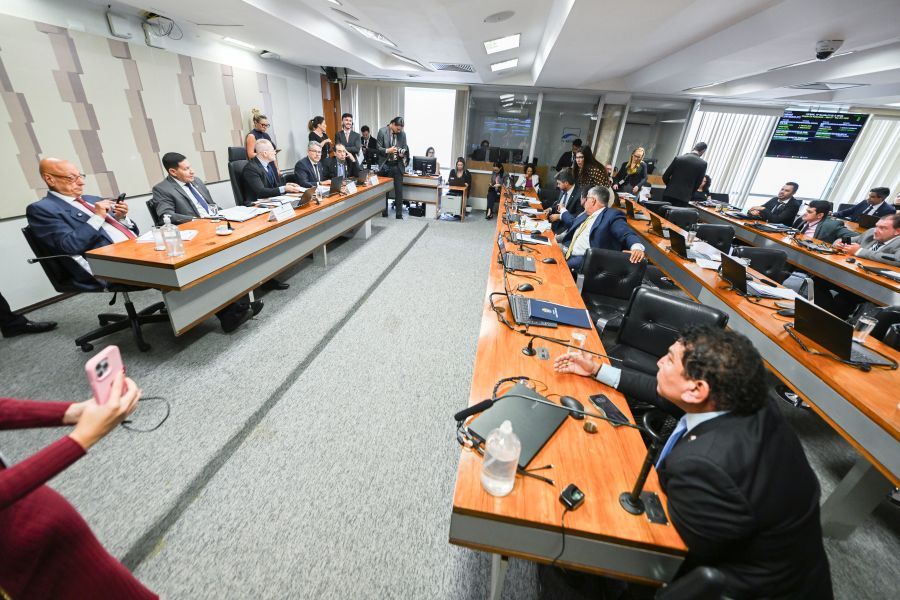 Sessão da CPI do Crime Organizado, em fevereiro de 2026 | Divulgação/Saulo Cruz/Agência Senado
