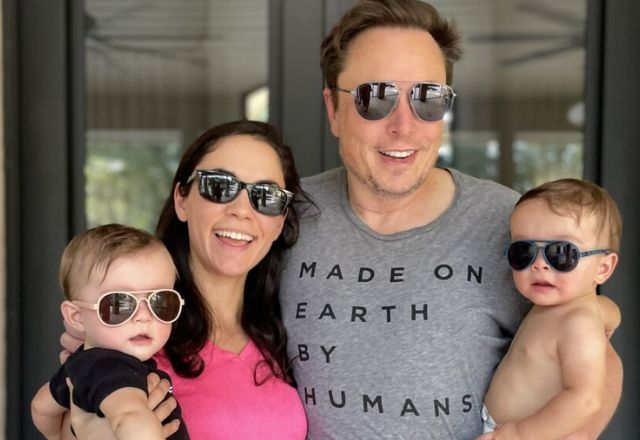 Shivon, Musk e os filhos gêmeos Sidrael e Azure | Reprodução/X/@shivon