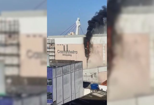 Incêndio atinge shopping center em Belém; veja imagens Incêndio atinge shopping center em Belém; veja imagens