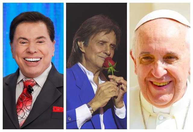 Silvio Santos,roberto carlos,papa francisco