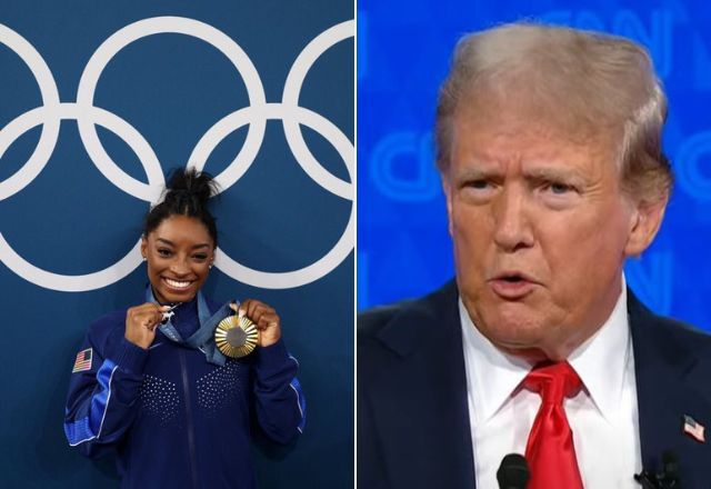 Simone Biles e Donald Trump | Reprodução