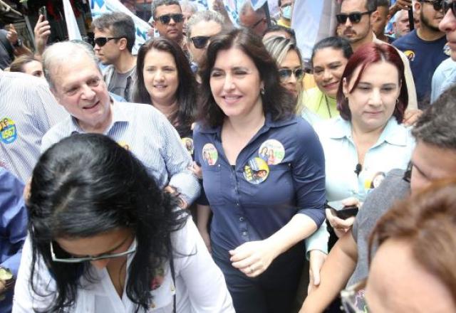 Simone Tebet em campanha eleitoral