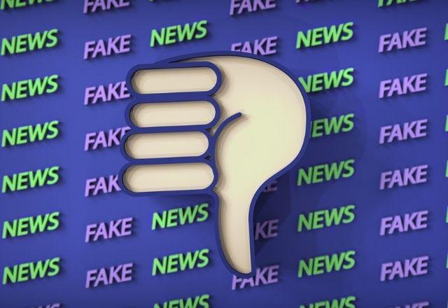 Sinal em desaprovação às fake news