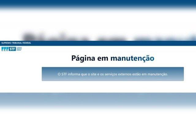 Site e sistema do STF fora do ar para manutenção nesta quarta (21) | Reprodução