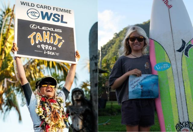 Kelia começou a surfar aos três anos, por influência do pai, que é havaiano e surfista - Instagram / Reprodução