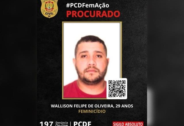 Suspeito de feminicídio no Gama (DF) | Divulgação/PCDF