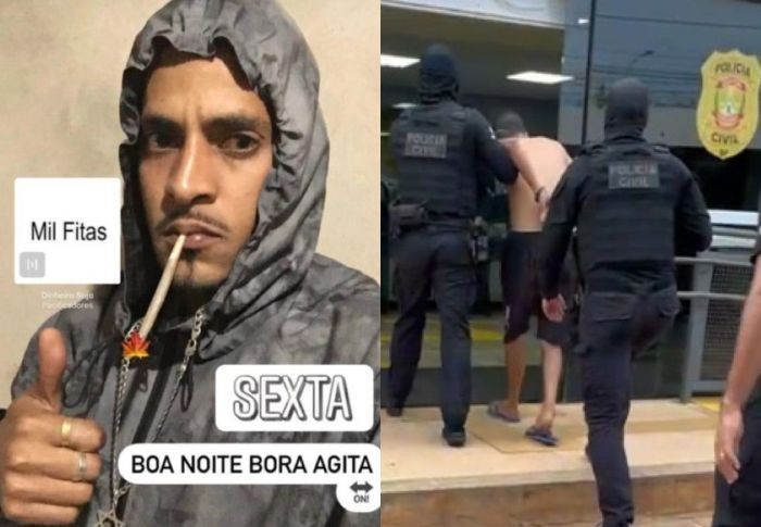 Suspeito utilizava perfil no Instagram para vender drogas | Reprodução/Instagram e Divulgação/PCDF