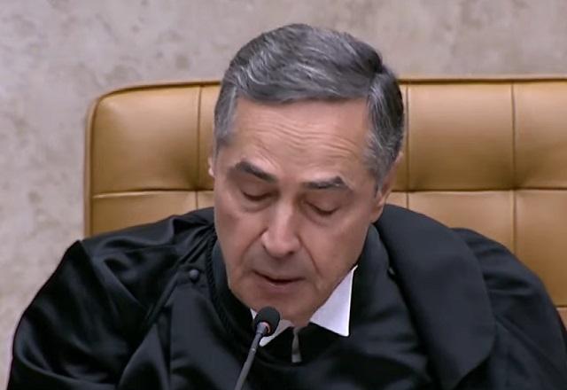 Barroso discursando em cerimônia de posse (Reprodução/TV Justiça)