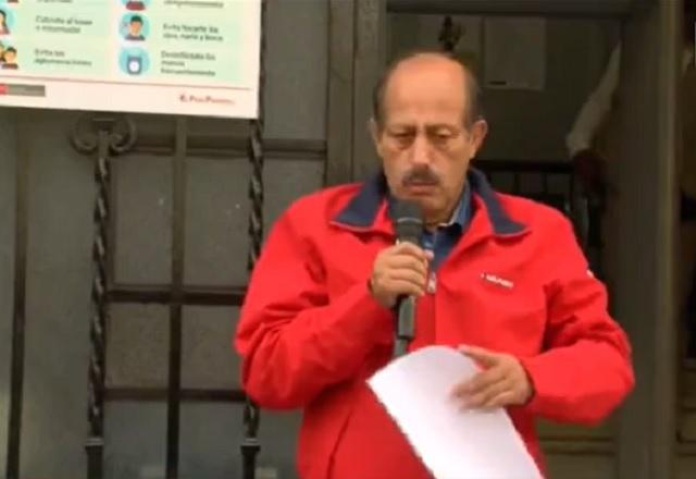 Héctor Valer falando sobre renúncia (Reprodução/TV Peru)