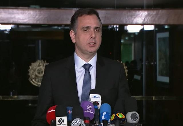 Pacheco dá entrevista coletiva (Reprodução/TV Senado)