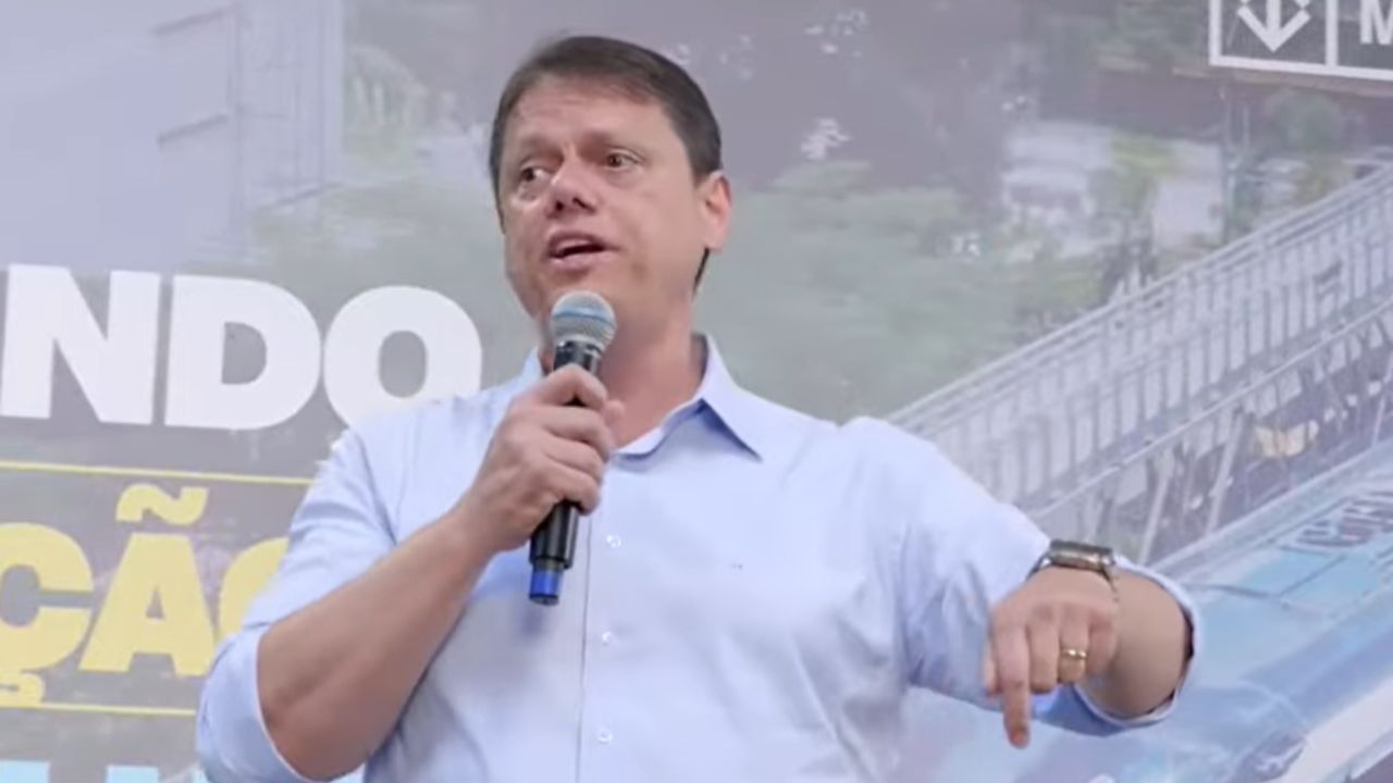 Tarcísio de Freitas, governador de São Paulo. | Reprodução/YouTube/Governo do Estado