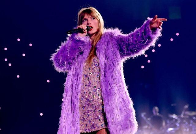 Taylor Swift durante apresentação em estádio da The Eras Tour