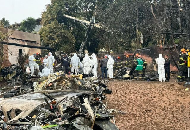 Avião da Voepass caiu em Vinhedo (SP), matando 62 pessoas | Reprodução