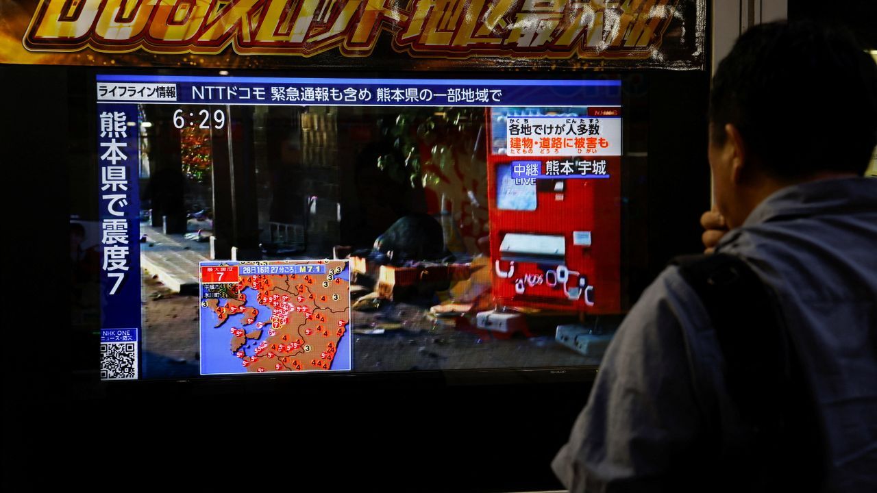 Terremoto com magnitude preliminar de 7,1 ter atingido a província de Kumamoto, no sul do Japão | Foto: REUTERS/Manami Yamada 