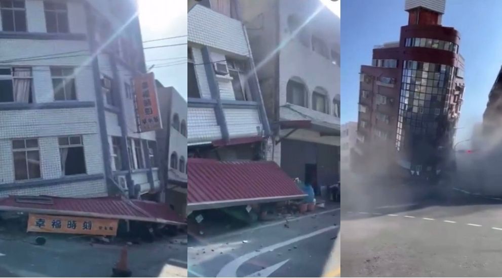 Veja imagens do forte terremoto que atingiu Taiwan