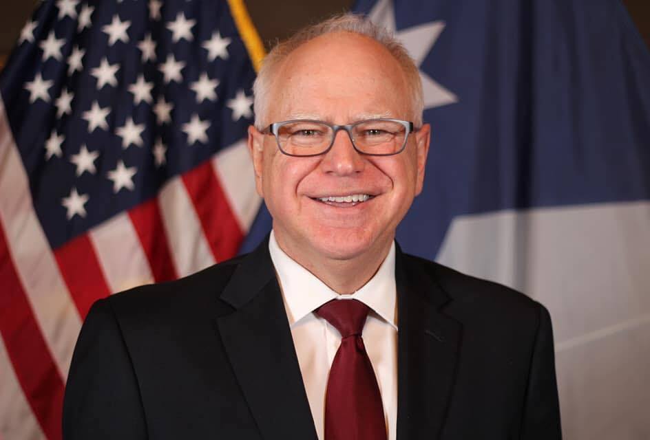 Governador do Minnesota, Tim Walz | Foto: reprodução mídias sociais