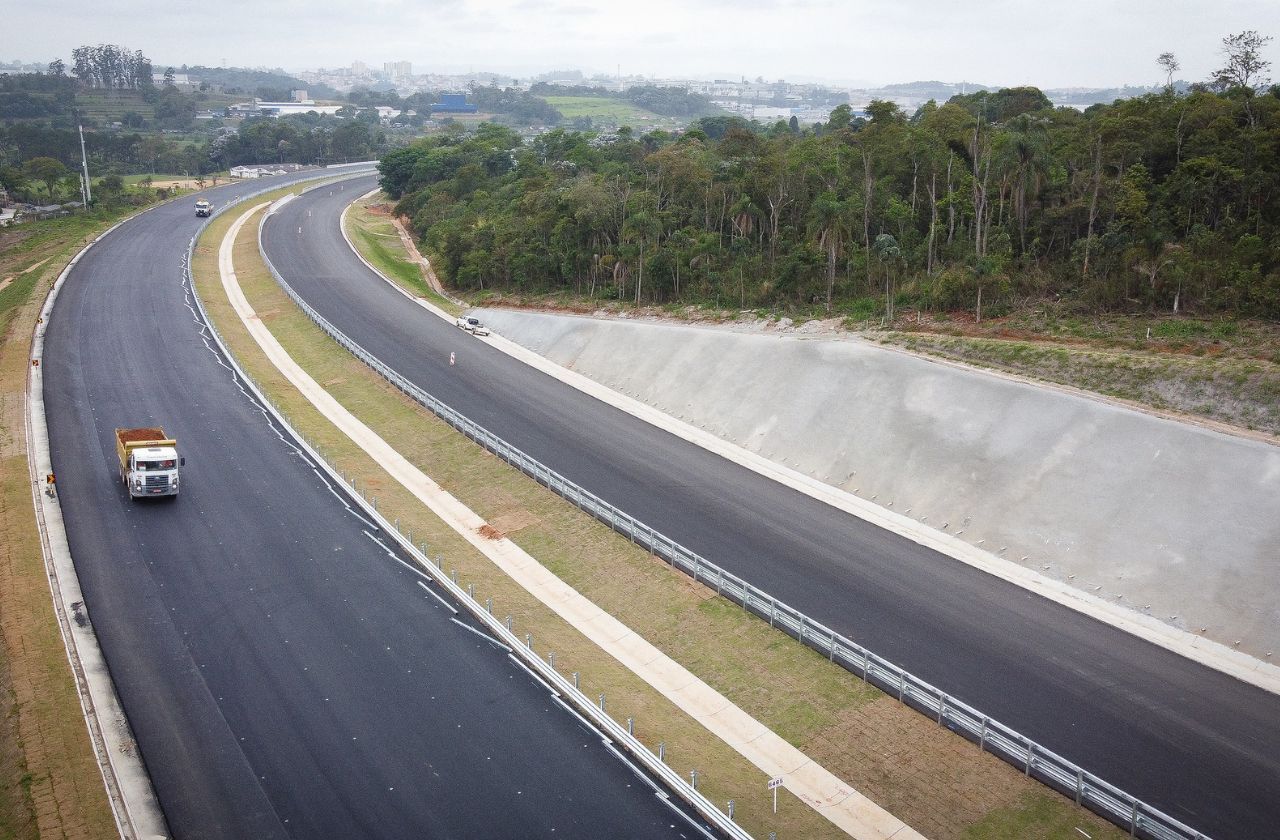 Rodoanel Norte: trecho conta com tecnologia usada em pistas de Fórmula 1 | Governo de SP / Reprodução