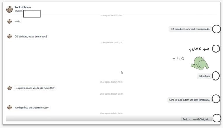 Trecho de conversa de uma das vítimas com golpista | Reprodução