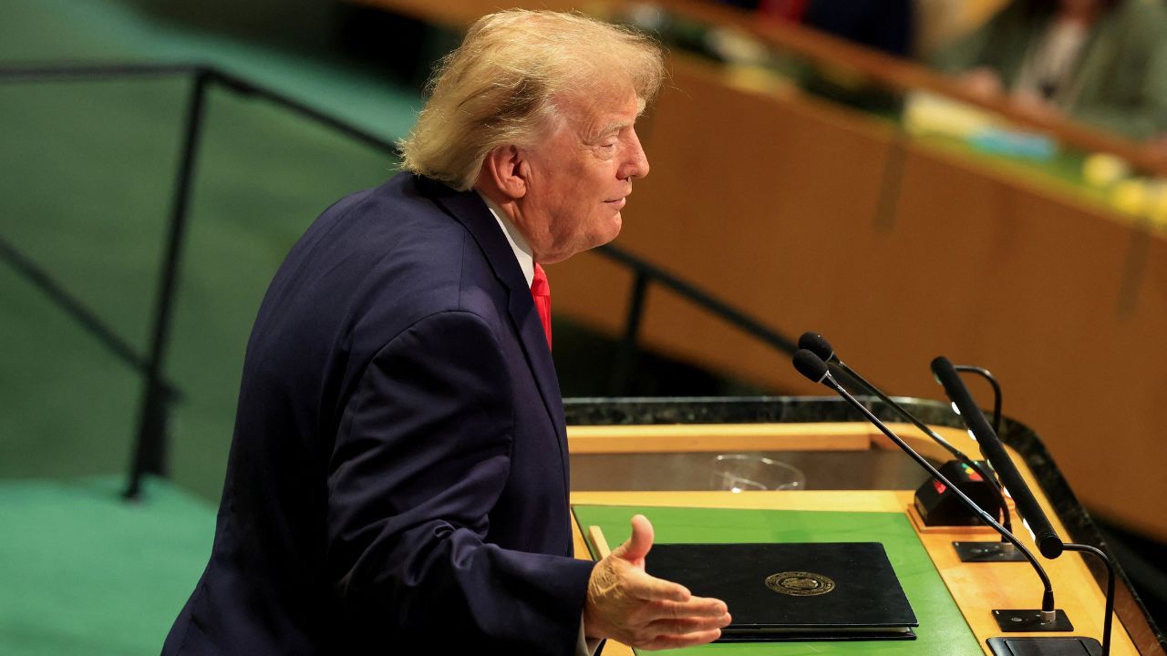 Presidente dos EUA, Donald Trump, discursa na Assembleia Geral das Nações Unidas, na sede da ONU, na cidade de Nova York | Brendan McDermid/Reuters