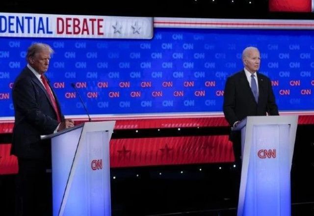 Trump e Biden fazem primeiro debate das eleições americanas | AP Photo/Gerald Herbert 