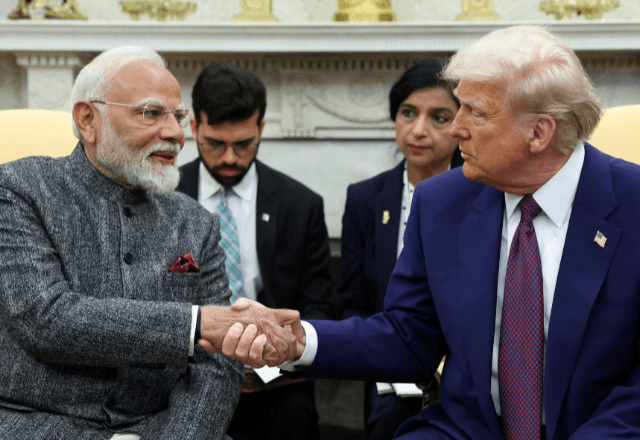 Primeiro-ministro da Índia, Narendra Modi, e presidente dos EUA, Donald Trump | Foto: reprodução/ Reuters 