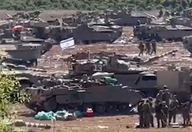 Com tanques posicionados, Israel prepara operação por terra em Gaza (Reprodução/Twitter)