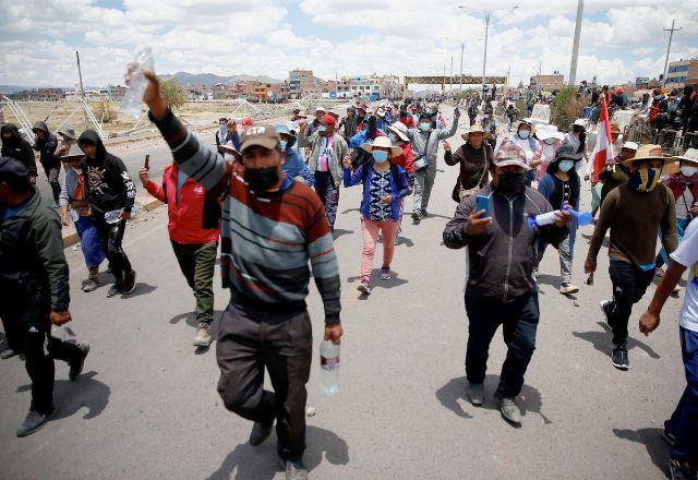 Protestos no Peru acontecem desde dezembro do ano passado, quando Boluarte assumiu o comando do país | Reprodução/Twitter