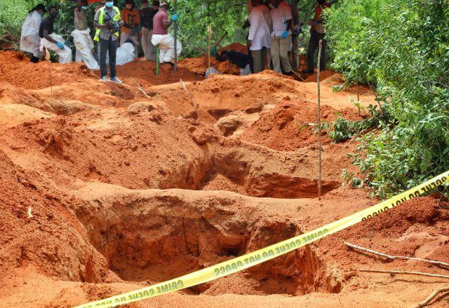 Corpos foram encontrados na floresta Shakahola, com mais de 800 hectares, onde o grupo religioso costumava se reunir | Reprodução/Twitter Kithure Kindiki