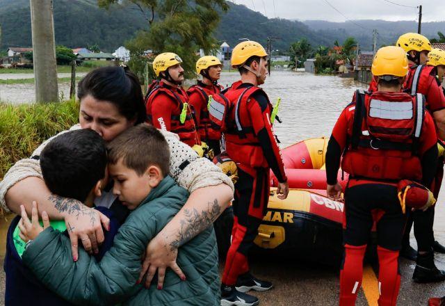 Temporal que atingiu Santa Catarina foi causado pela passagem de um ciclone extratropical | Reprodução/Twitter