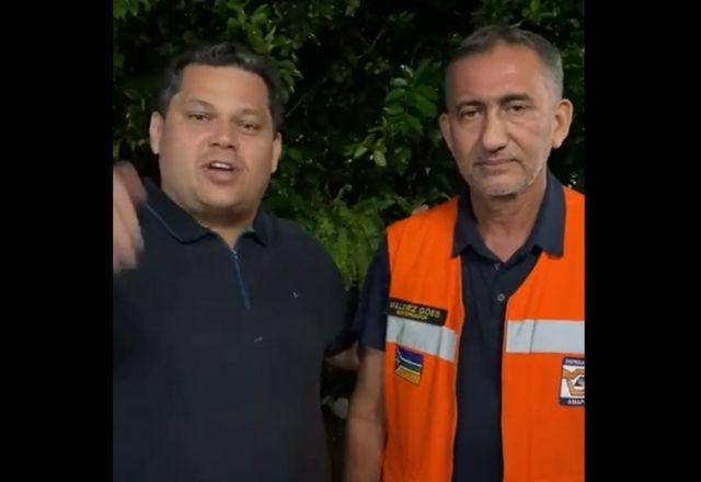 Goés afirmou que o piloto do helicóptero fez um procedimento de segurança de voo devido às chuvas na região | Reprodução/Twitter