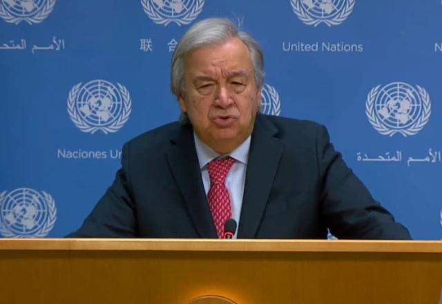 Guterres diz que guerra Israel-Hamas é a mais letal para funcionários da ONU (Reprodução/Twitter)