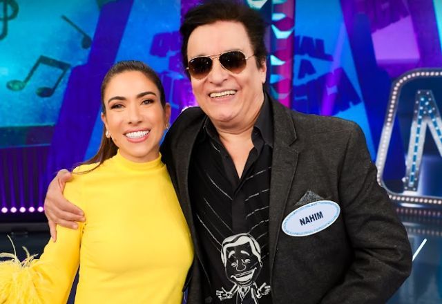Última participação de Nahim no SBT foi gravada em junho no Programa Silvio Santos, com Patricia Abravanel, e será exibida em breve | Gabriel Cardoso/SBT