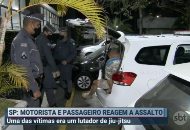 Uma das vítimas era lutador de Muay Thai e Jiu-Jitsu e assaltante foi agredido e preso logo em seguida | SBT
